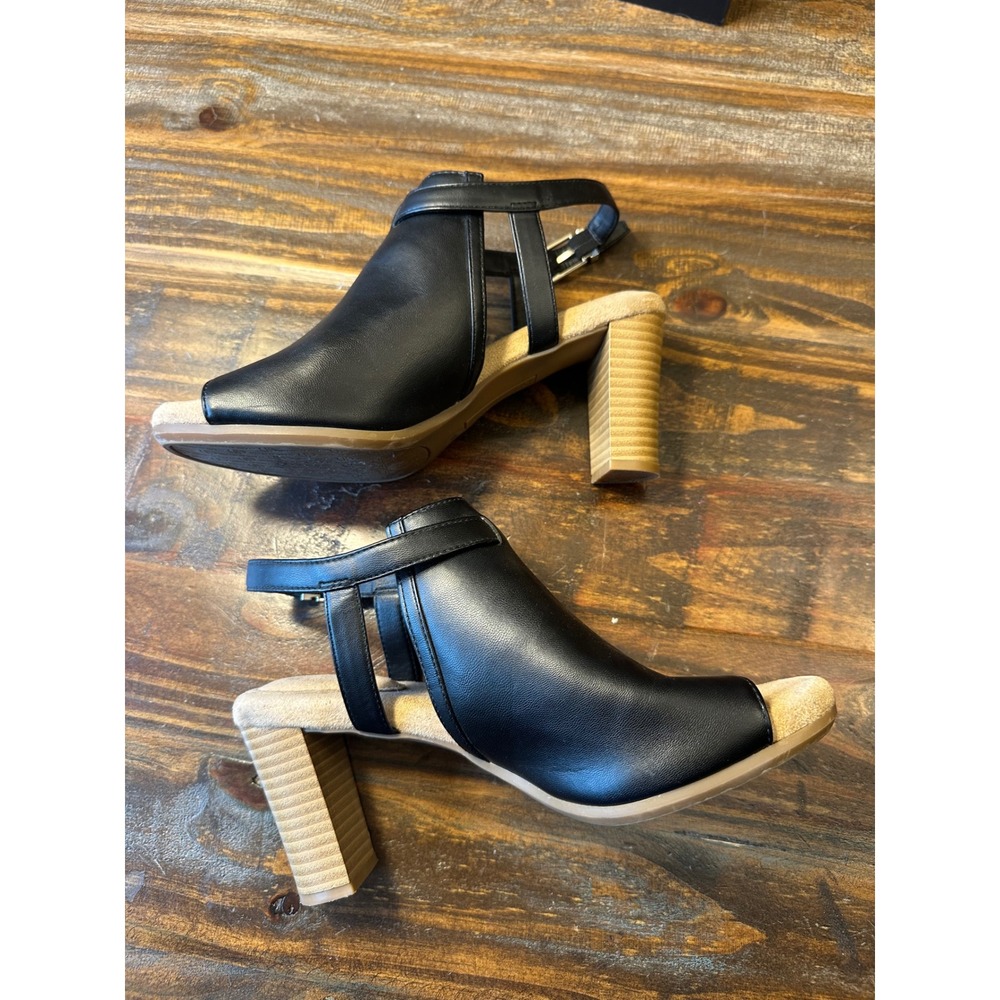 Giani Bernini Ariianna Black Block Heel Sandals Peep Toe Memory Foam Woman‎ 8.5M - Picture 12 of 12